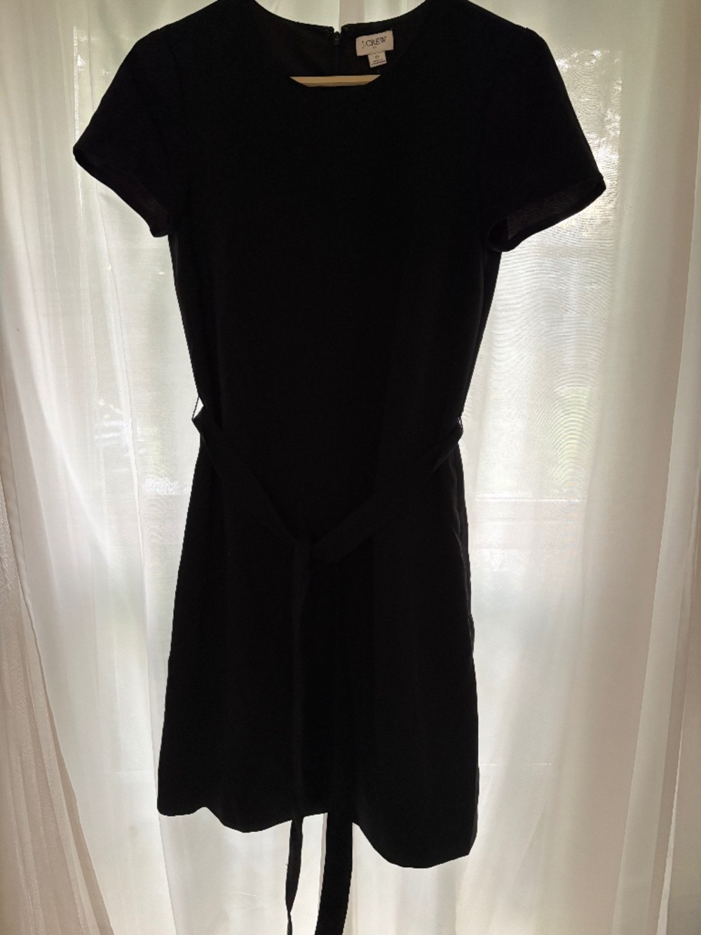 J Crew black short sleeve dress